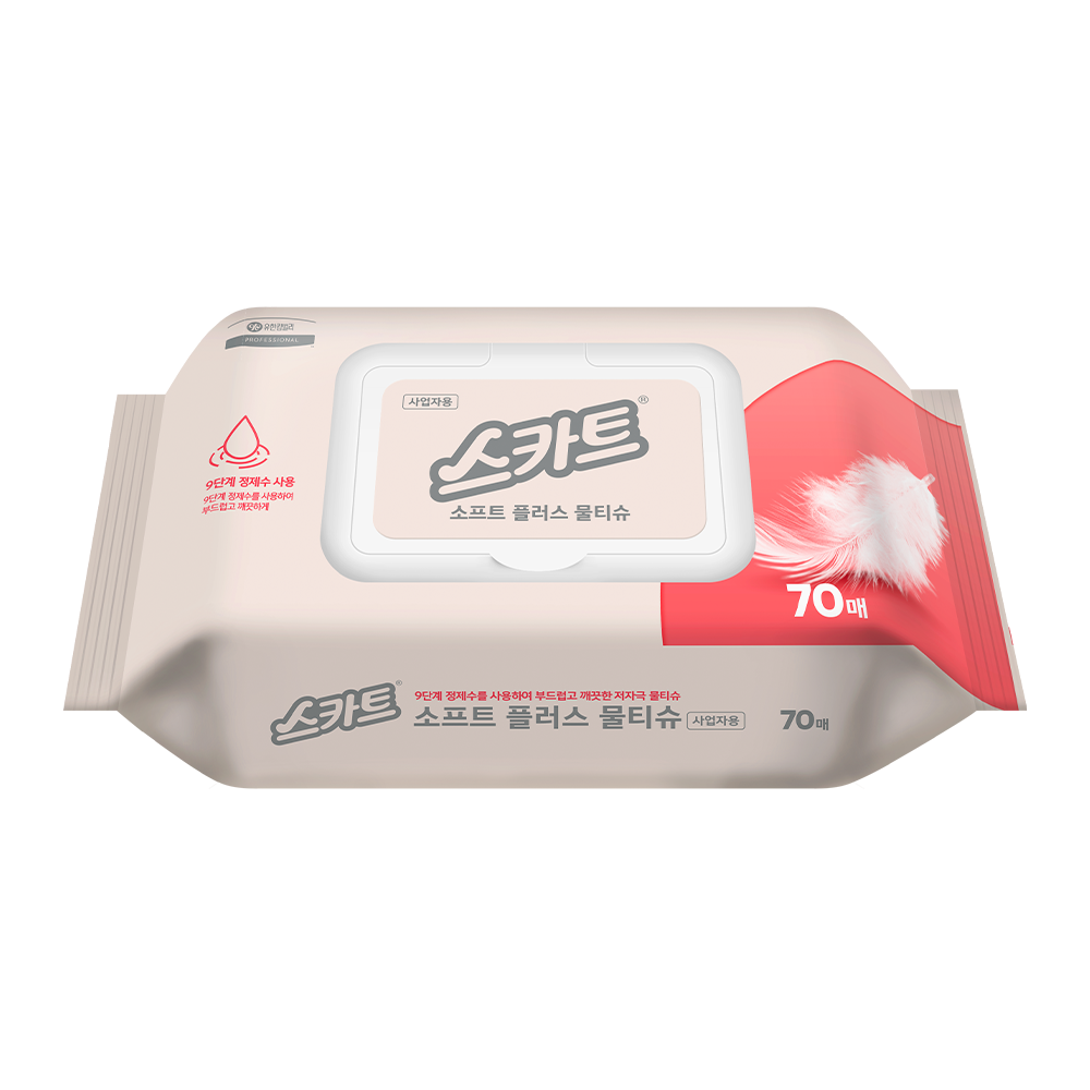 스카트 소프트플러스 물티슈 캡 70매*24(오피스)